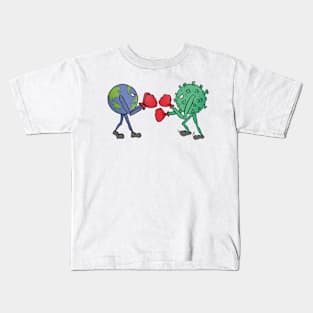 world vs corona Kids T-Shirt